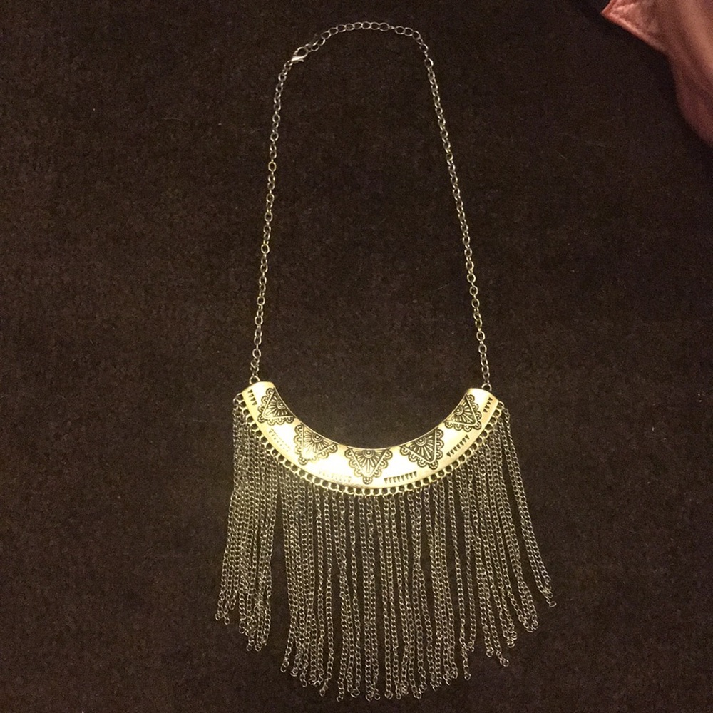 Gold Fringe Necklace